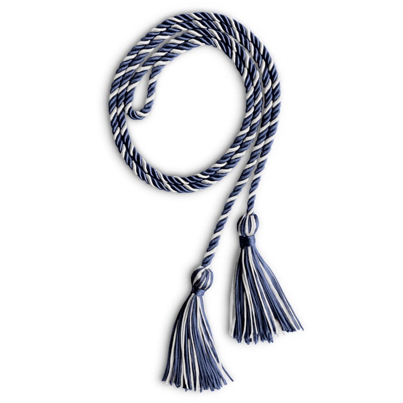 Endea Graduation Single Honor Cord Two-Color (Navy Blue/White) - Image 5